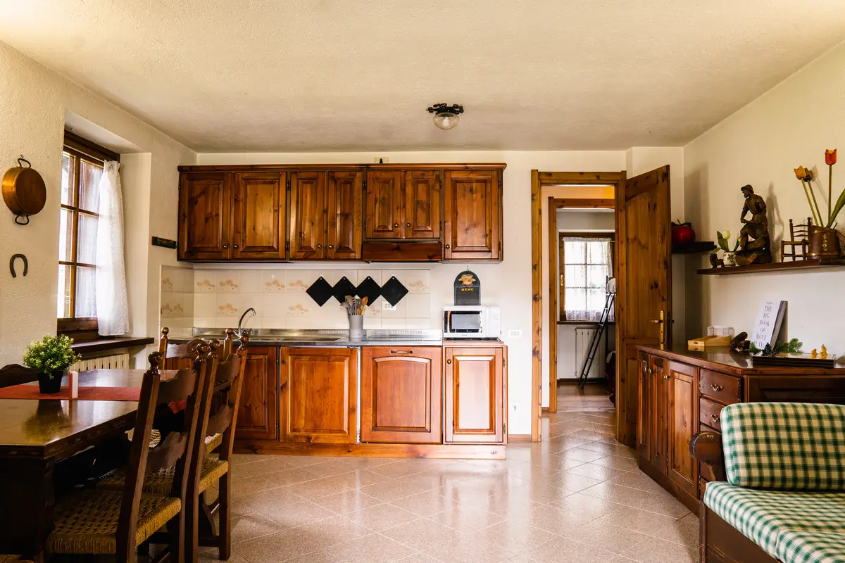 Equipped wooden kitchen